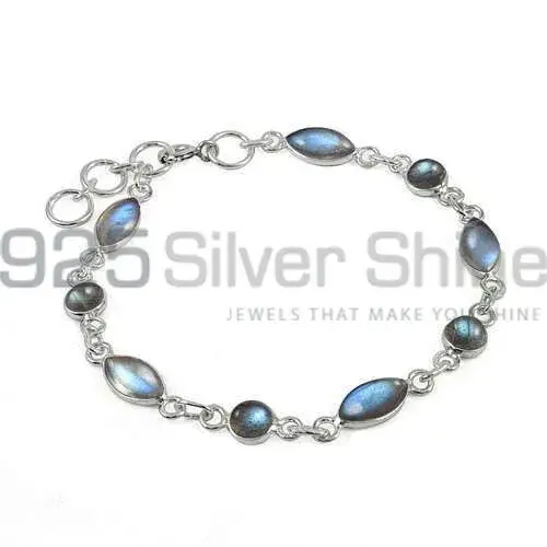 Light Weight 925 Silver Bracelets In Labradorite Gemstone 925SB394
