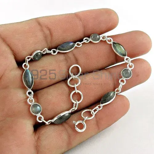 Light Weight 925 Silver Bracelets In Labradorite Gemstone 925SB394_1
