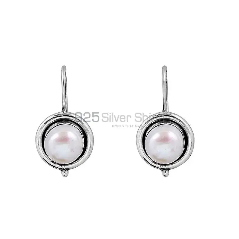 925 Sterling Silver Earring In Pearl Gemstone Jewelry 925SE119_0