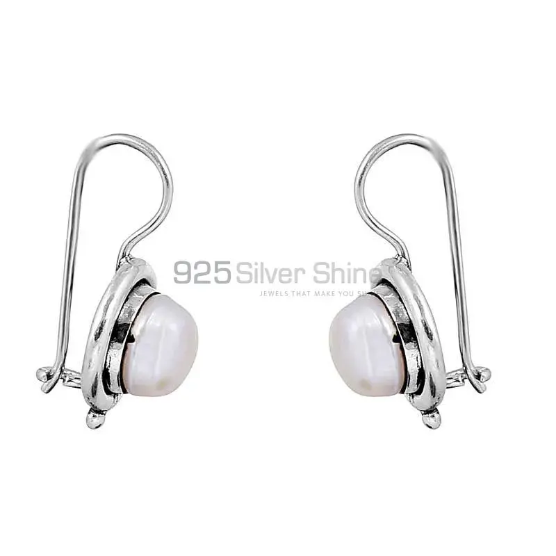 Light Weight 925 Sterling Silver Earring In Pearl Gemstone Jewelry 925SE119_0