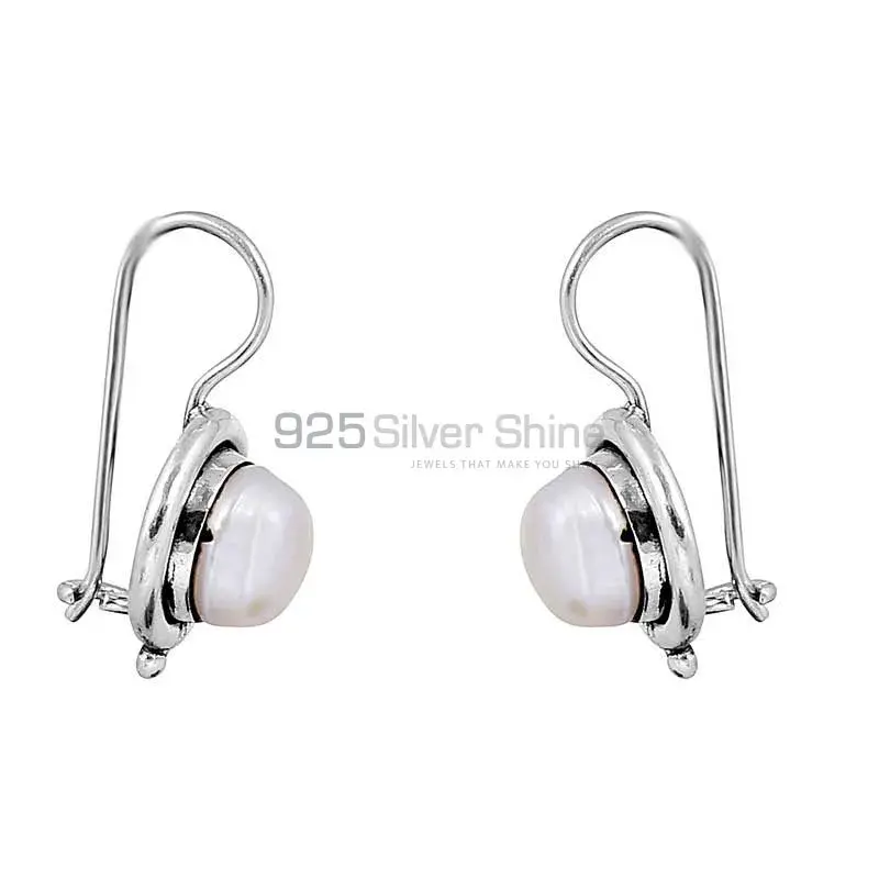 925 Sterling Silver Earring In Pearl Gemstone Jewelry 925SE119_1
