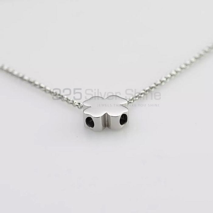 Light Weight Clover Minimalist Necklace In 925 Sterling Silver CFMN40_1