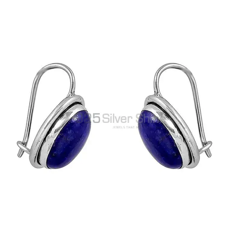 Light Weight Lapis Lazuli Gemstone Earring In 925 Sterling Silver Jewelry 925SE136_0
