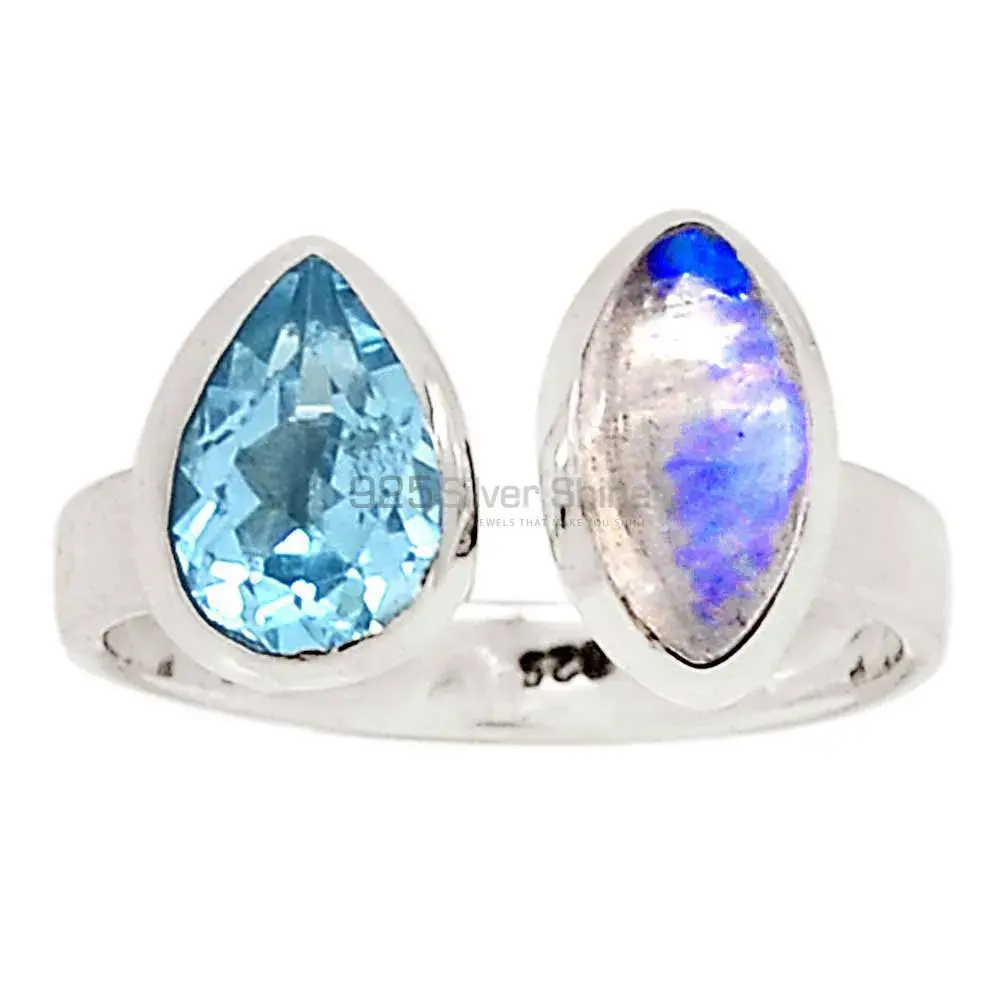 Light Weight Silver Rings In Natural Stone 925SR2240