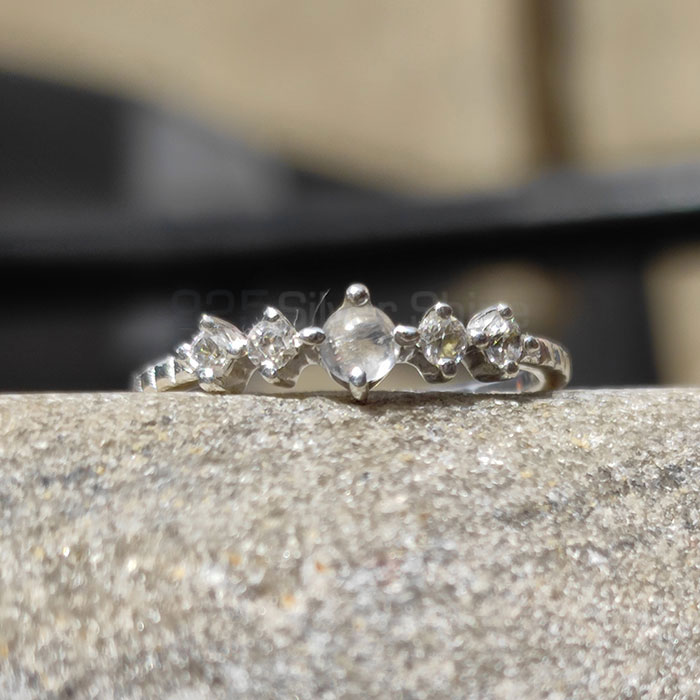 Sterling Silver Ring In Rainbow Moonstone SSR48