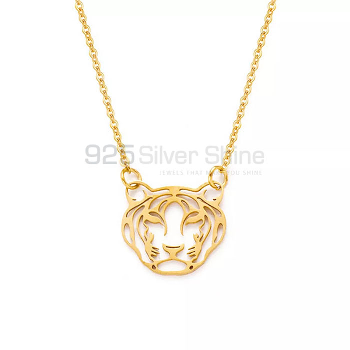 Lion Head Necklace, Animal Minimalist Necklace In 925 Sterling Silver AMN188
