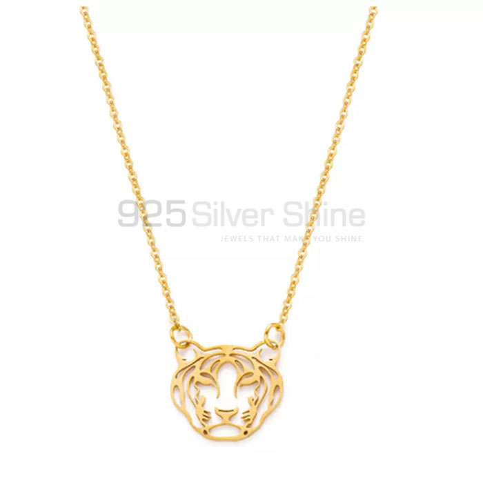 Lion Head Necklace, Best Selections Animal Minimalist Necklace In 925 Sterling Silver AMN188_2