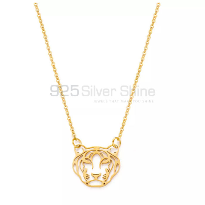 Lion Head Necklace, Animal Minimalist Necklace In 925 Sterling Silver AMN188_2