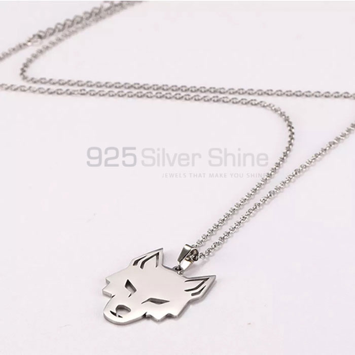 Loin Face Necklace, Top Selections Animal Minimalist Necklace In 925 Sterling Silver AMN141