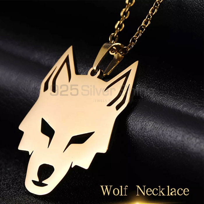 Loin Face Necklace, Animal Minimalist Necklace In 925 Sterling Silver AMN141_1