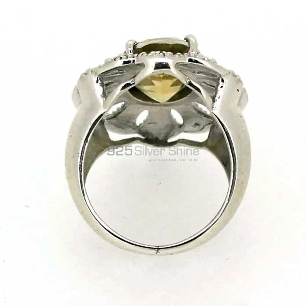 Sterling Silver Citrine Gemstone Rings 925SR018-4_0