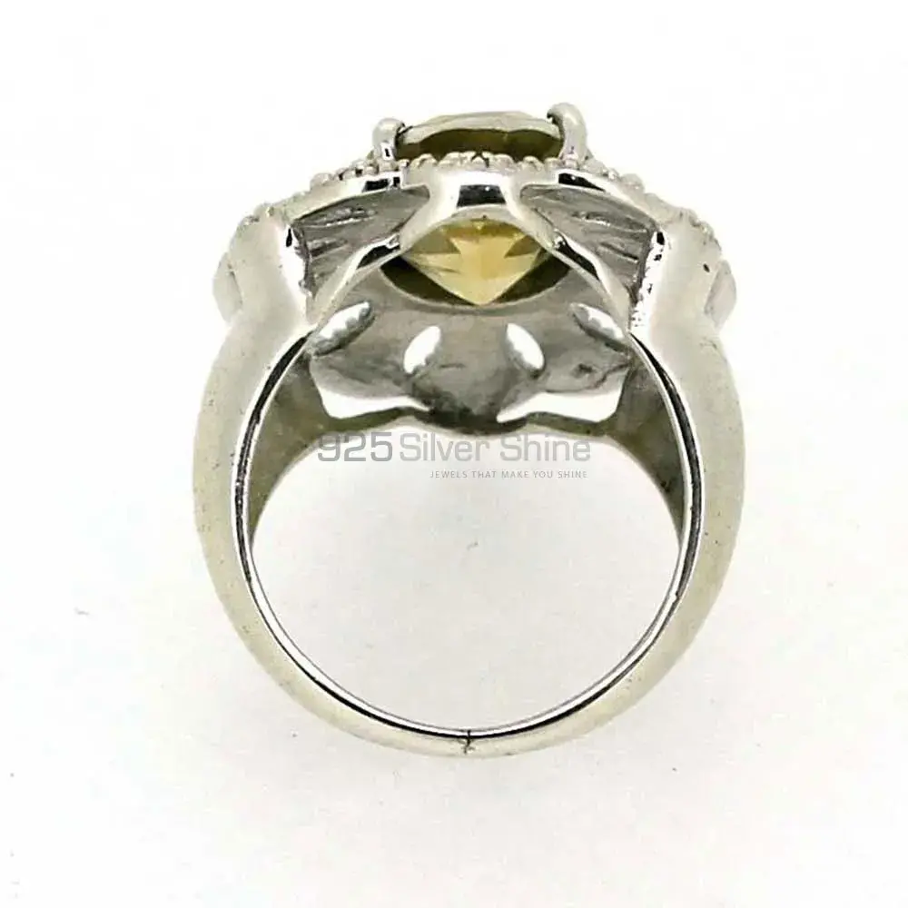 Sterling Silver Citrine Gemstone Rings 925SR018-4_1