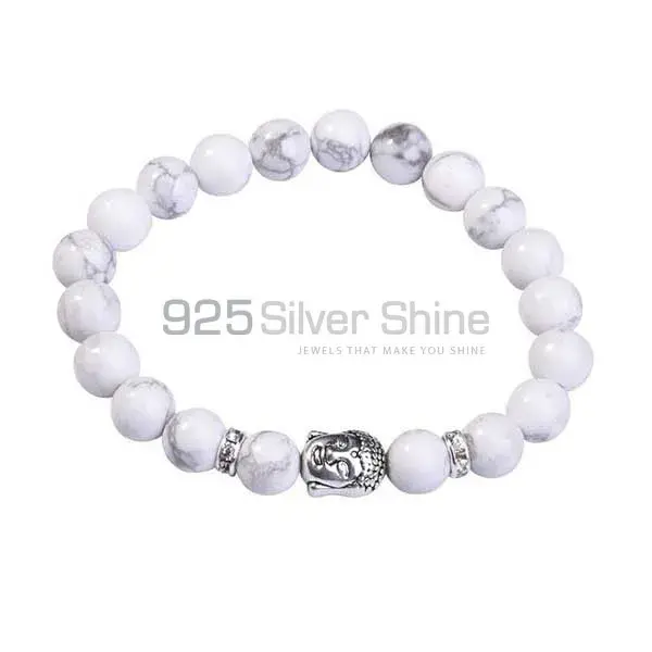 Howlite Gemstone Beads Bracelets 925BB165