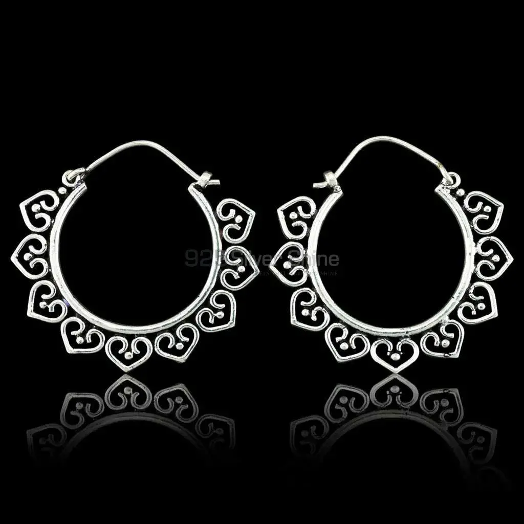 Lotus Flower Mandala Earring In 925 Silver Jewelry 925ME106