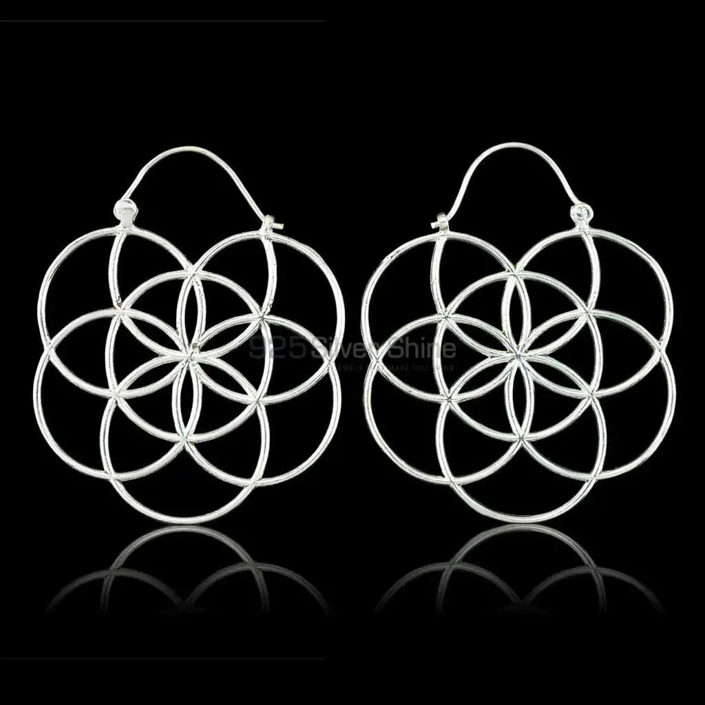 Lotus Mandala Earring In Sterling Silver 925ME109