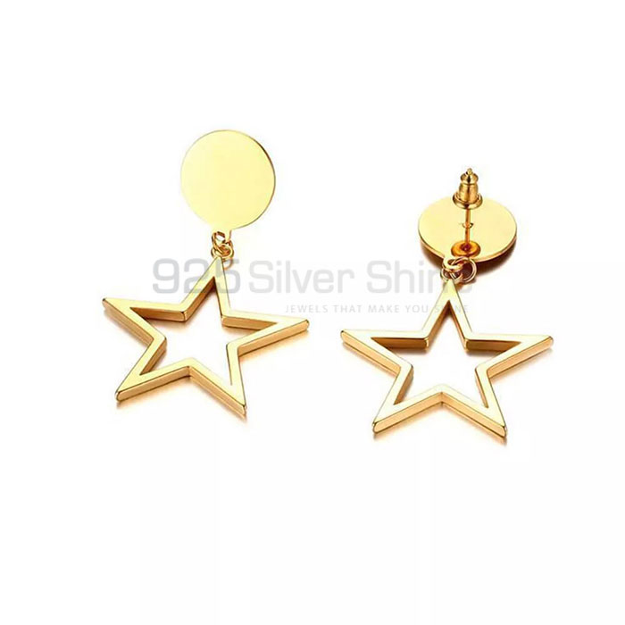 Lovely Star Cut Stud Earring In 925 Sterling Silver STME482