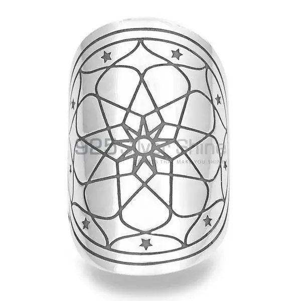 Magnetic Mandala Ring In Fine 925 Silver 925MR117