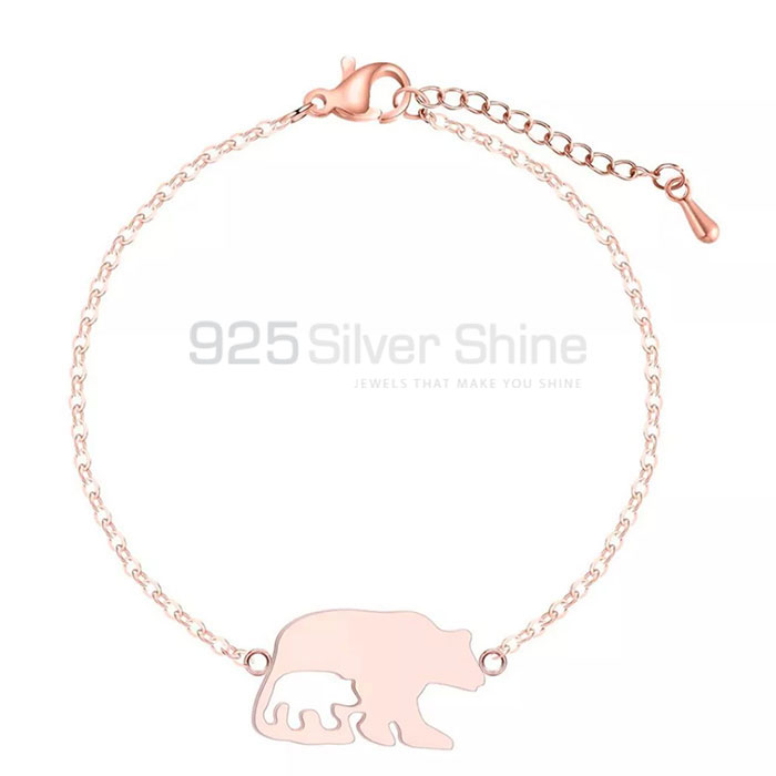 Mama Bear Bracelet, Latest Animal Minimalist Bracelet In 925 Sterling Silver AMB15
