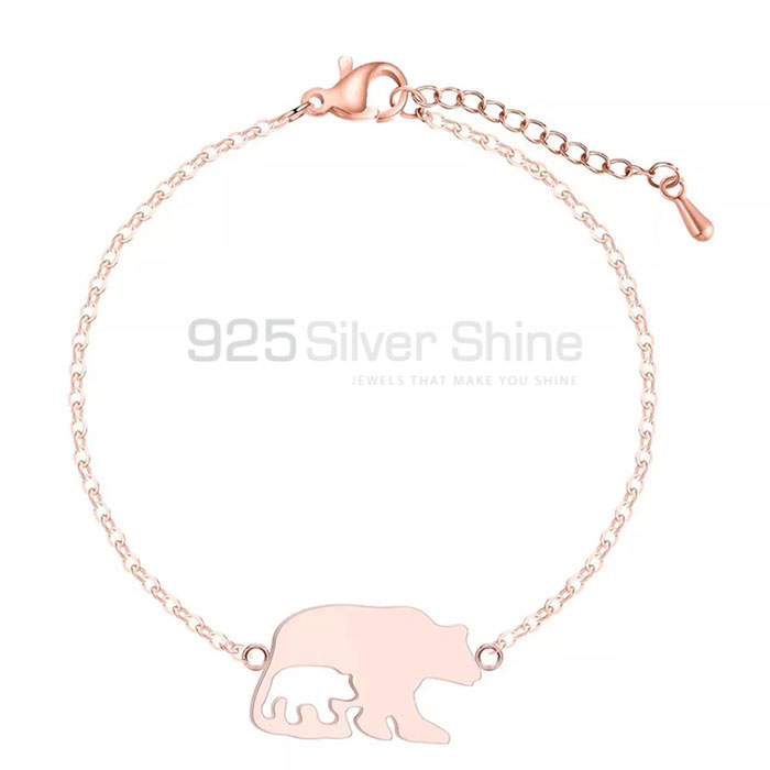 Mama Bear Bracelet, Animal Minimalist Bracelet In 925 Sterling Silver AMB15