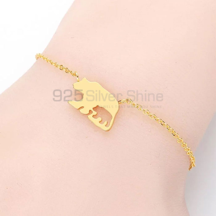 Mama Bear Bracelet, Animal Minimalist Bracelet In 925 Sterling Silver AMB15_0