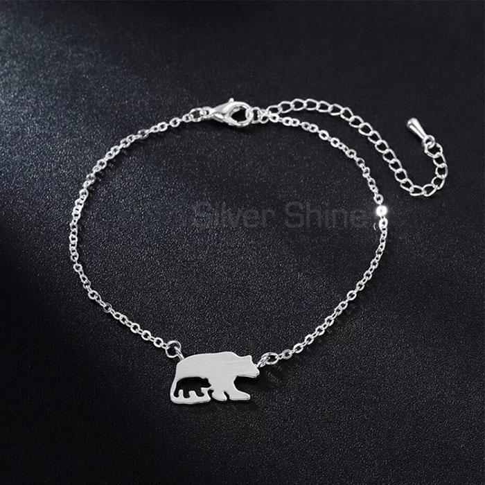 Mama Bear Bracelet, Latest Animal Minimalist Bracelet In 925 Sterling Silver AMB15_1