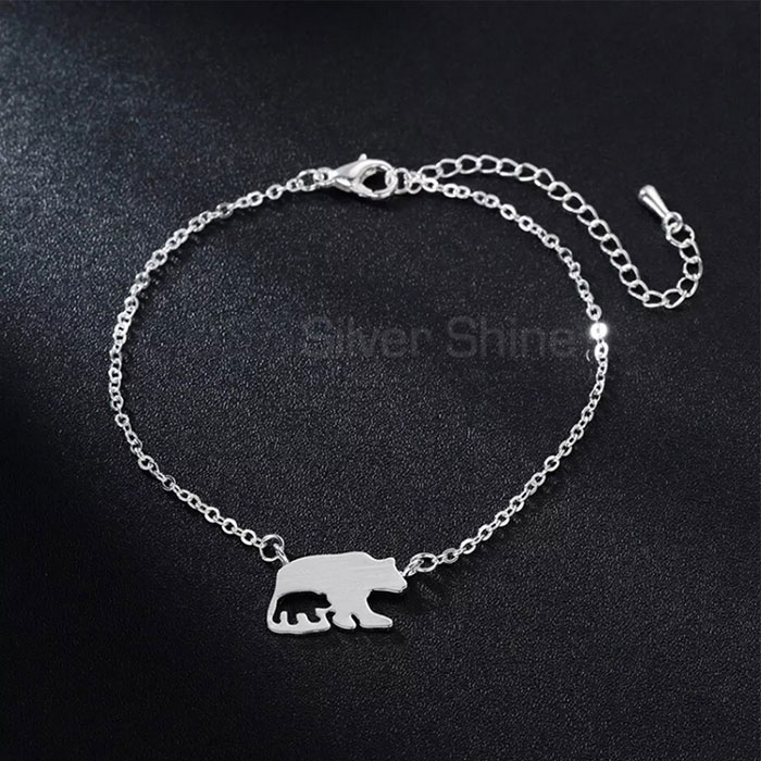 Mama Bear Bracelet, Animal Minimalist Bracelet In 925 Sterling Silver AMB15_1