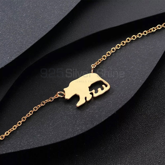 Mama Bear Bracelet, Animal Minimalist Bracelet In 925 Sterling Silver AMB15_3