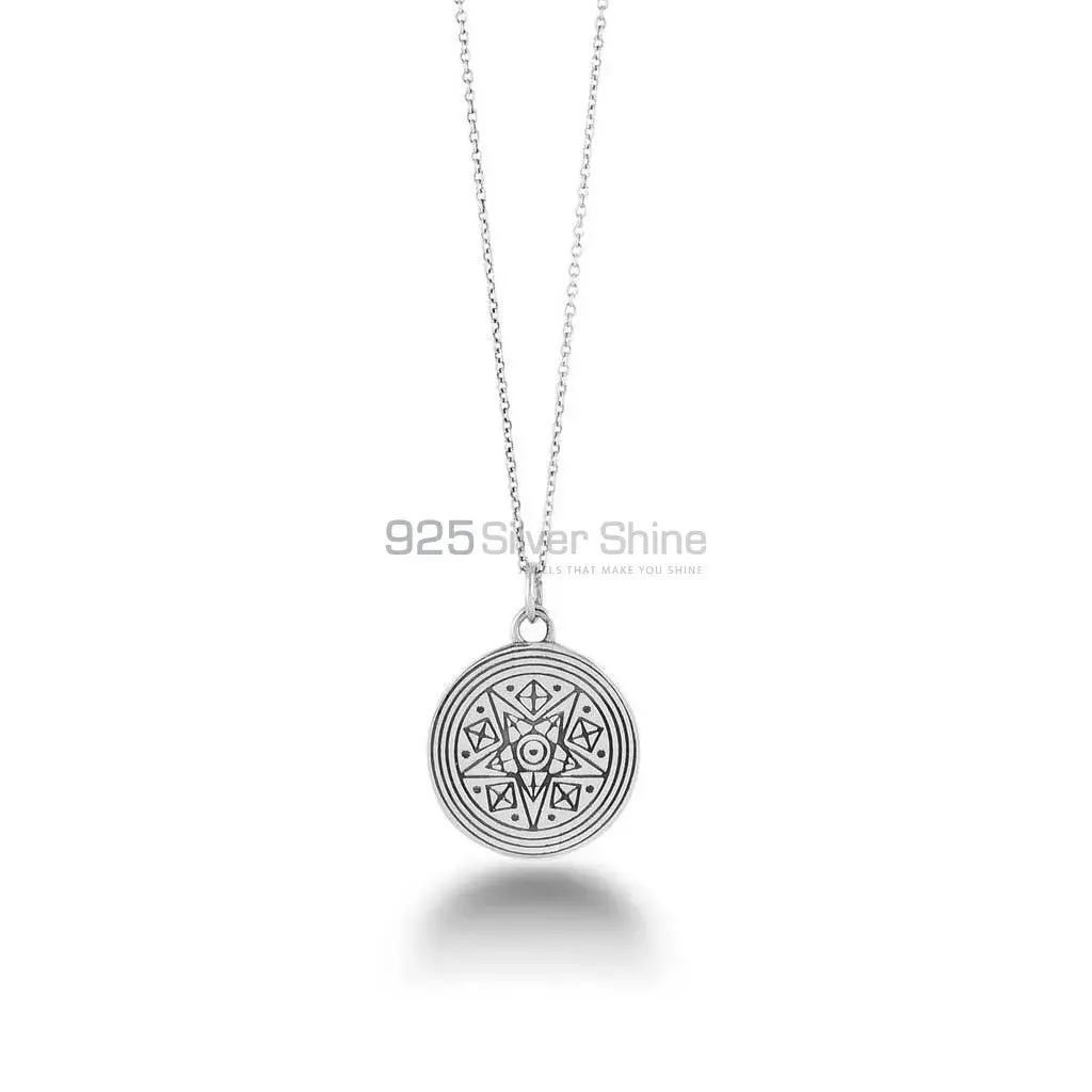 Mandala Yoga Pendant In 925 Solid Silver 925MN133