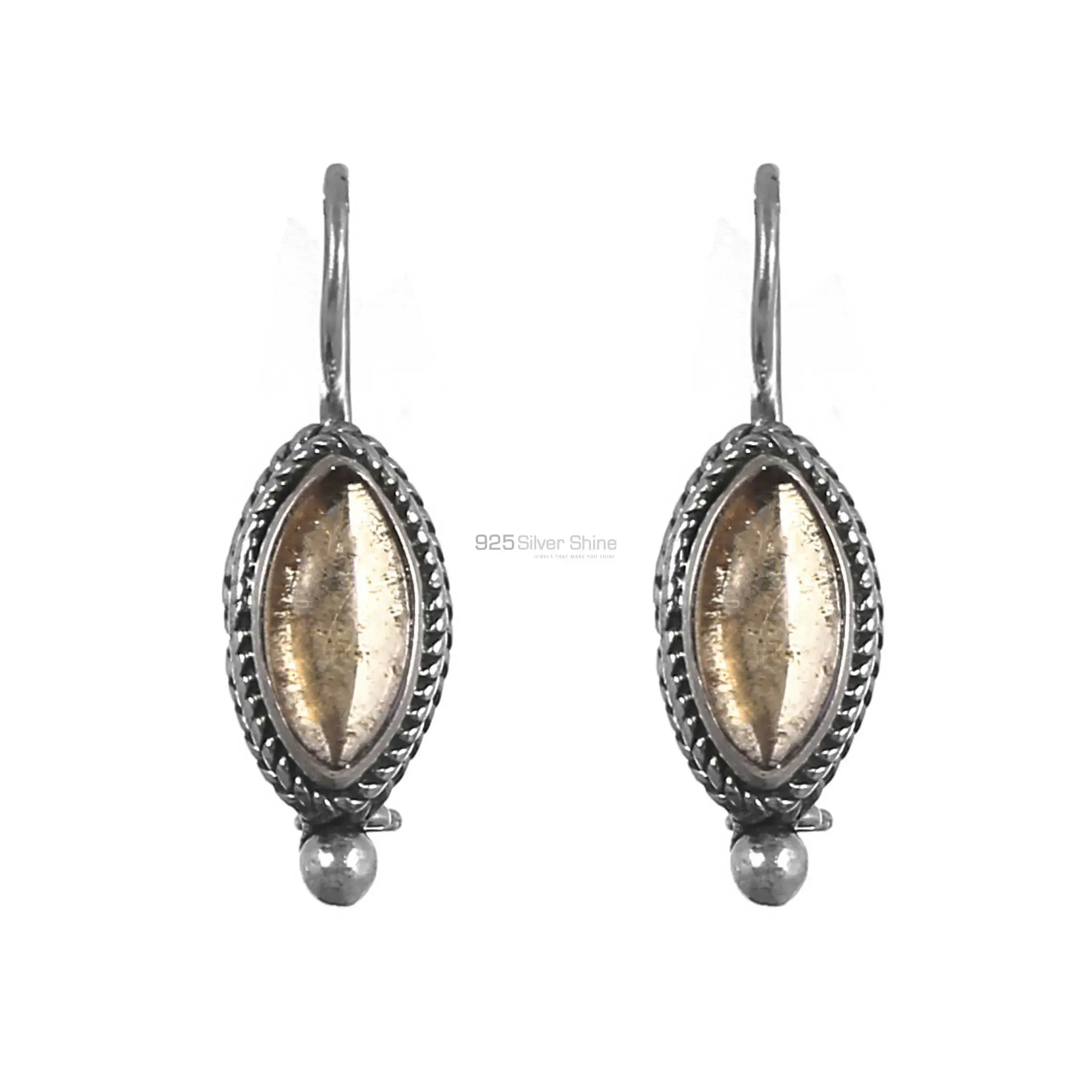 Marquise Citrine Gemstone Earrings In 925 Sterling Silver Jewelry 925SE203_0