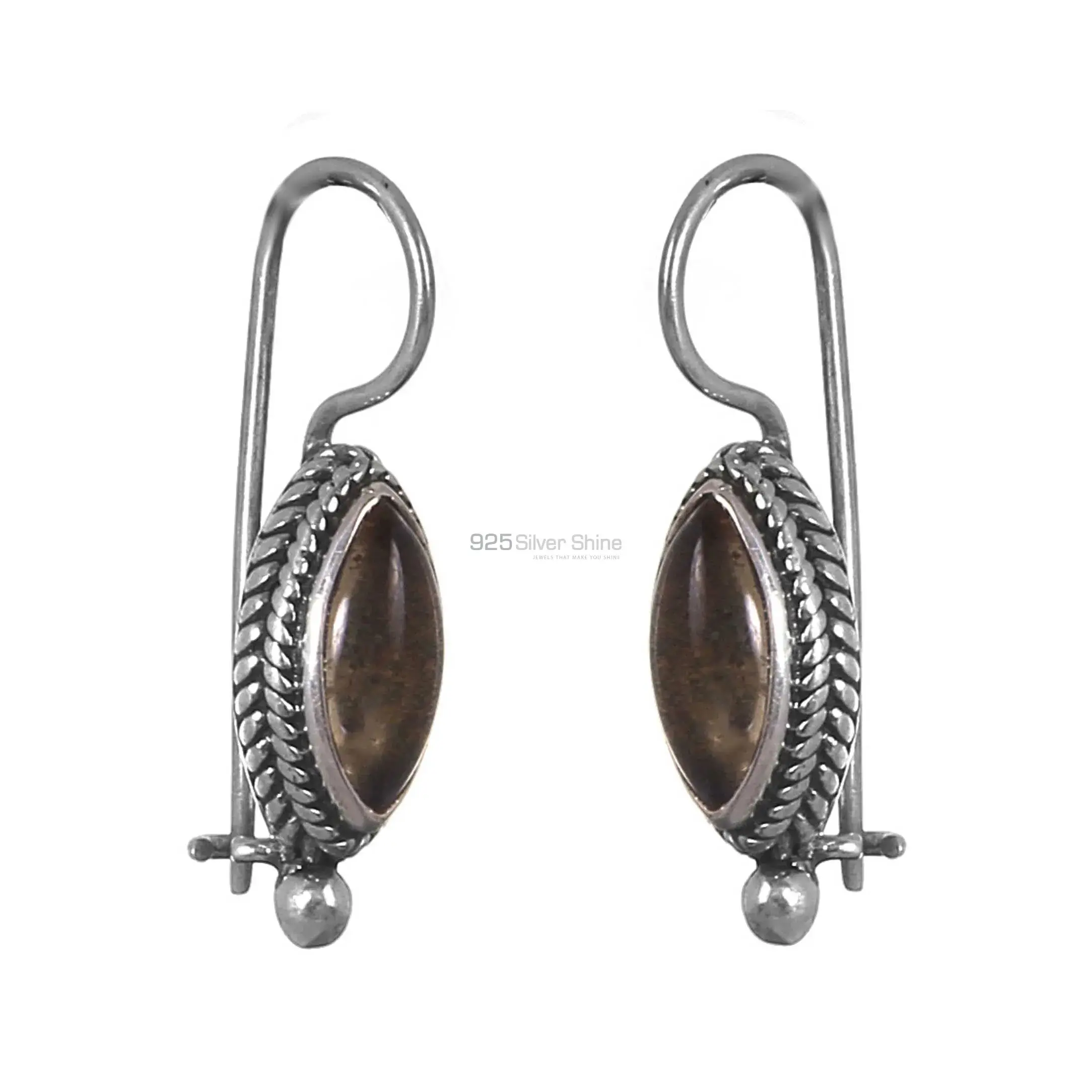 Marquise Citrine Gemstone Earrings In 925 Sterling Silver Jewelry 925SE203_1