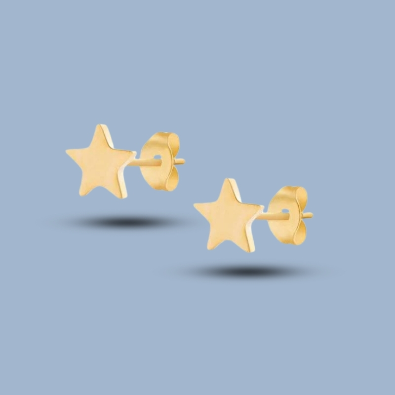 Mini Single Star 925 Sterling Silver Stud Earring 925She297