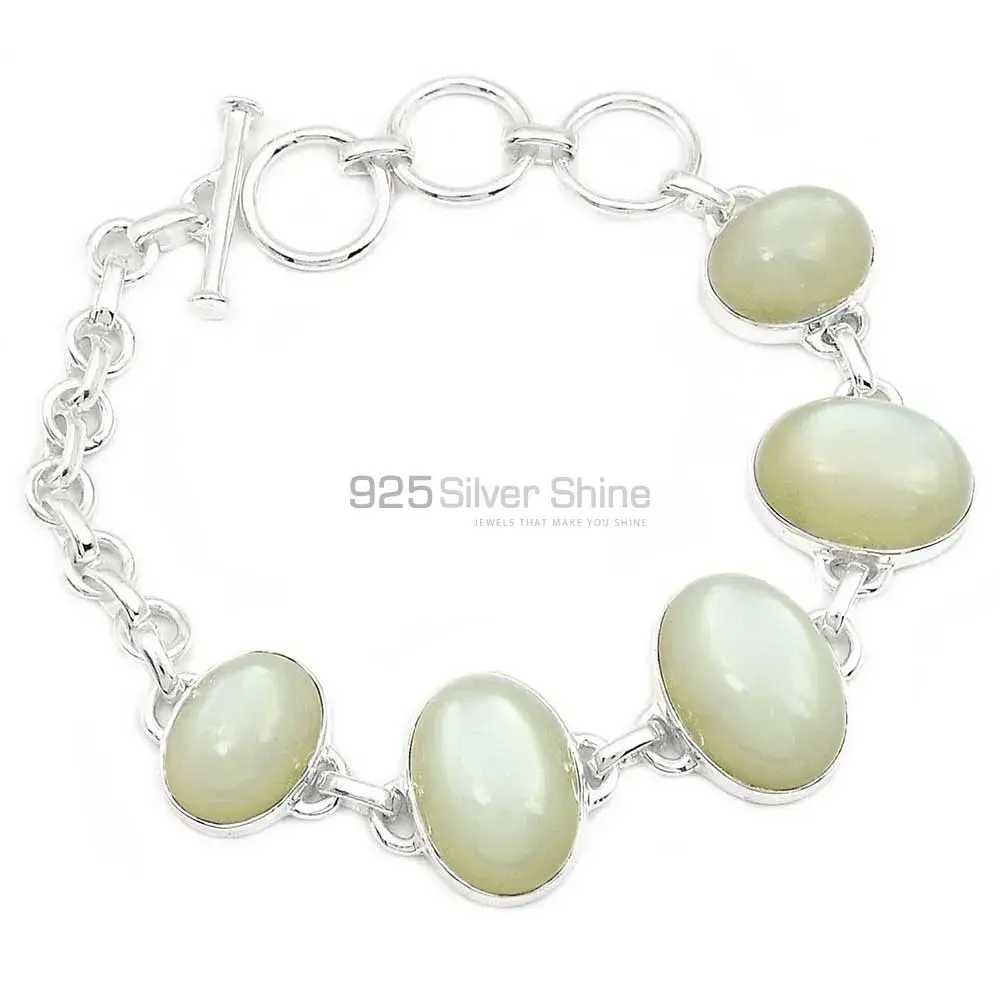 Moonstone Bracelets Exporters In 925 Solid Silver Jewelry 925SB282-1