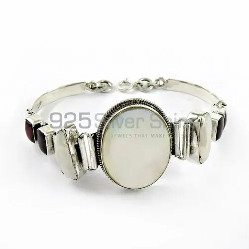 Mother Of Pearl Gemstone Bracelets in 925 Silver 925SB325