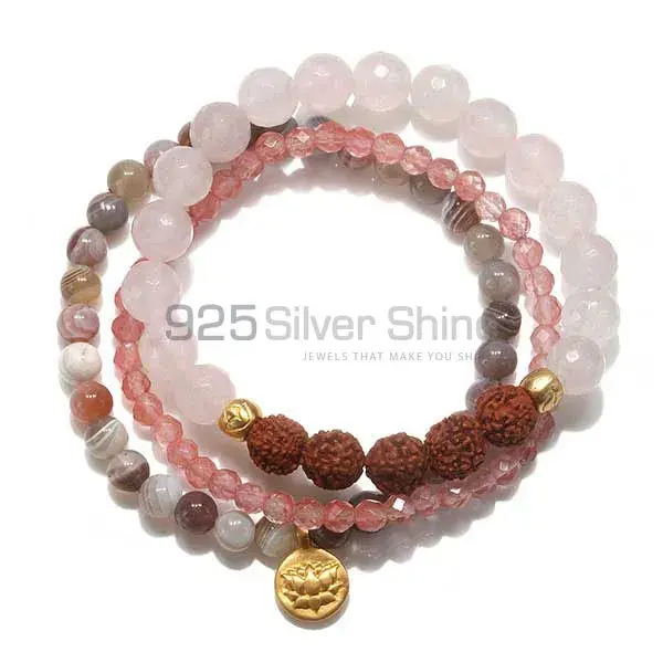 Multi Gemstone Beads Bracelets 925BB266