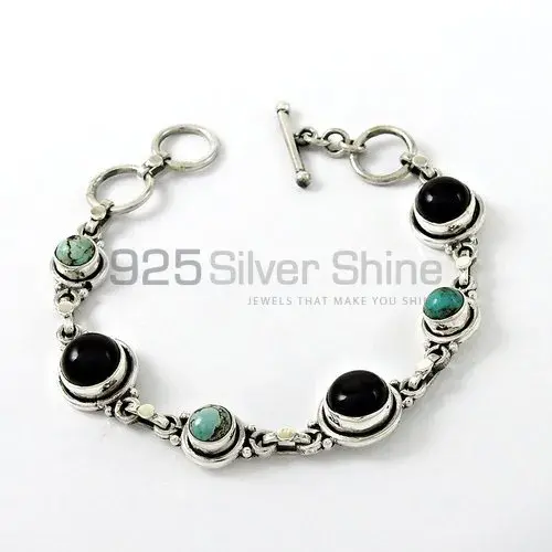 Multi Gemstone Bracelets In Sterling Silver Jewelry 925SB330