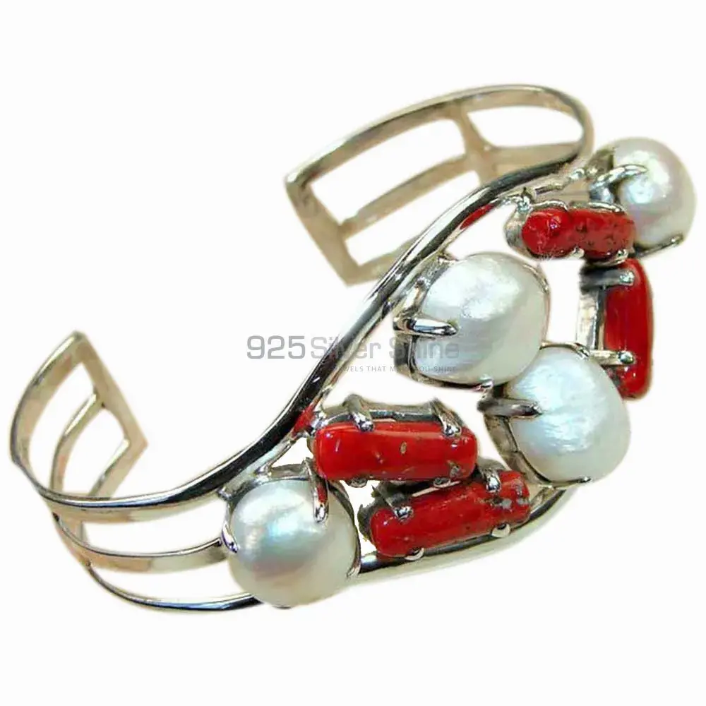 Multi Gemstone Cuff Bangles In 925 Sterling Silver Jewelry 925SSB145