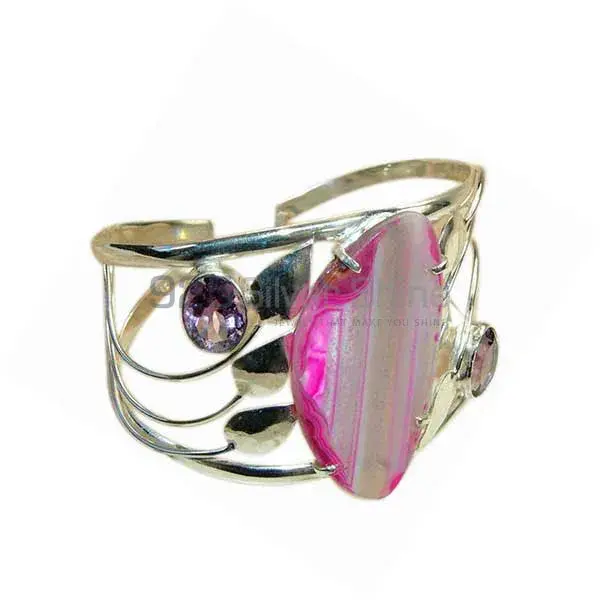 Multi Gemstone Cuff Bangles In 925 Sterling Silver 925SSB162_0