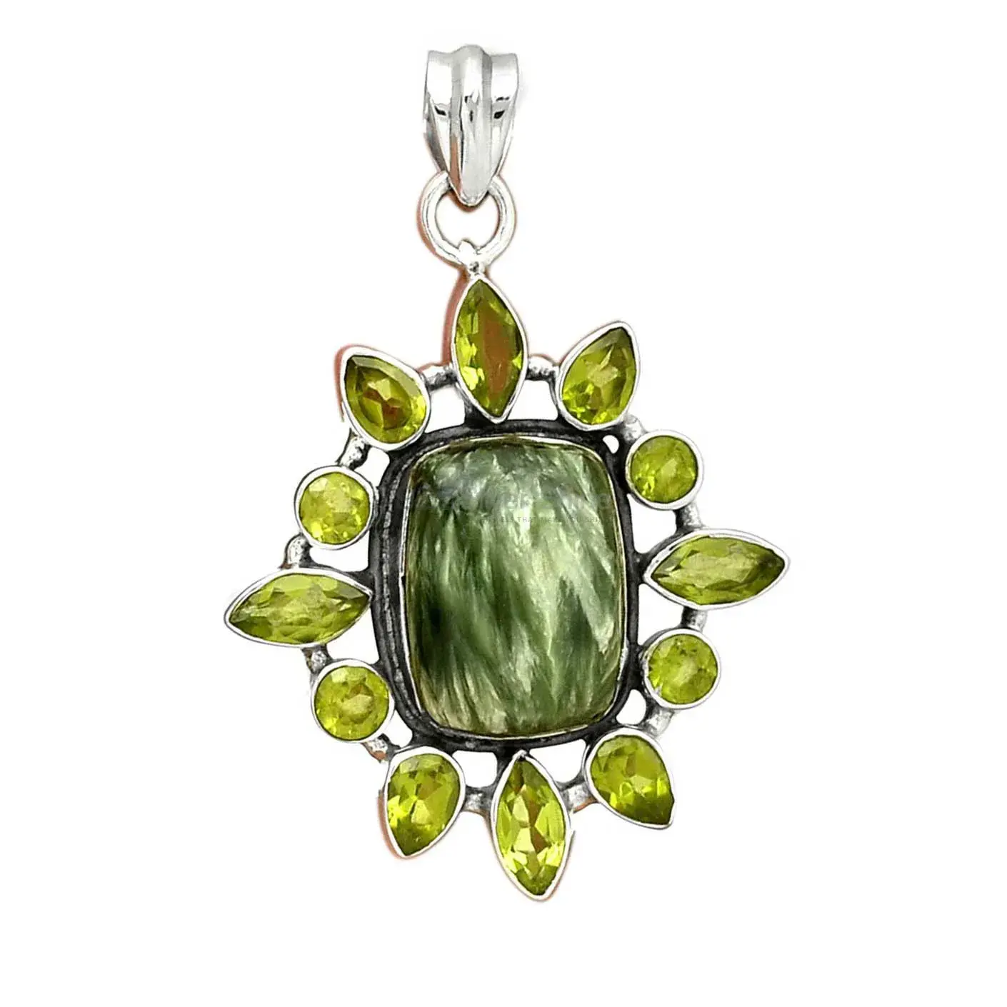 Multi Gemstone Handmade Pendants In 925 Sterling Silver Jewelry 925SP078-1_2