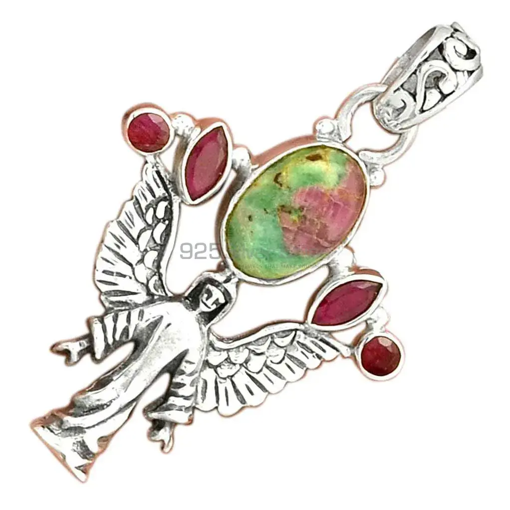 Multi Gemstone Handmade Pendants In 925 Sterling Silver Jewelry 925SP089-4_3