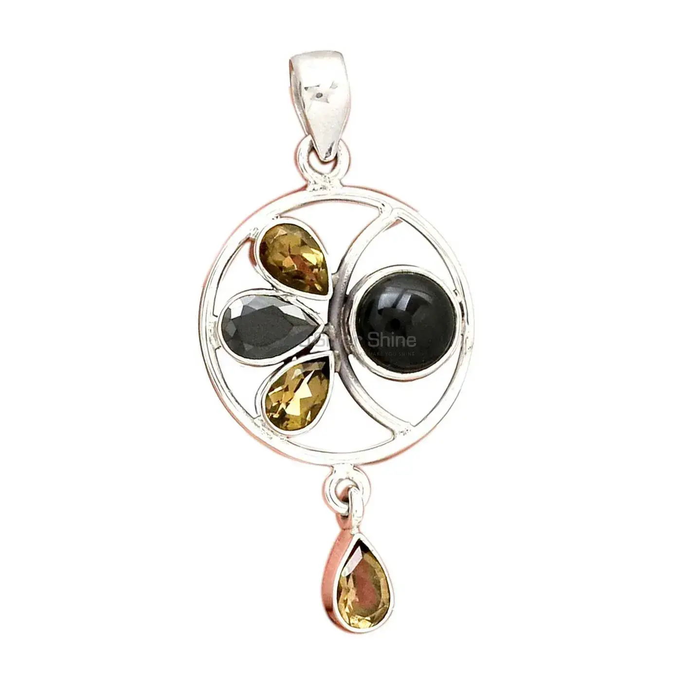Multi Gemstone Handmade Pendants In 925 Sterling Silver Jewelry 925SP098-2_2