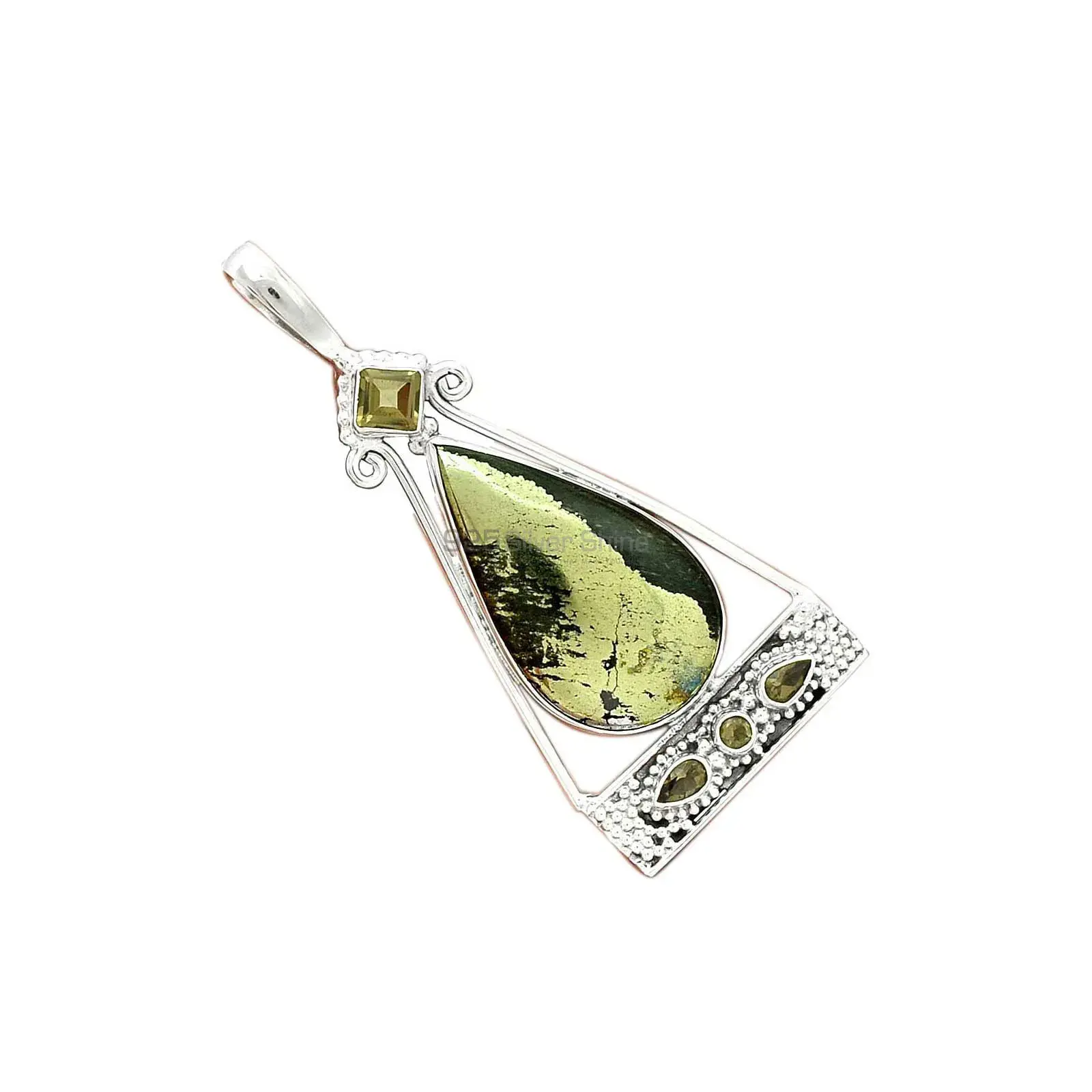 Multi Gemstone Handmade Pendants In 925 Sterling Silver Jewelry 925SP25-3