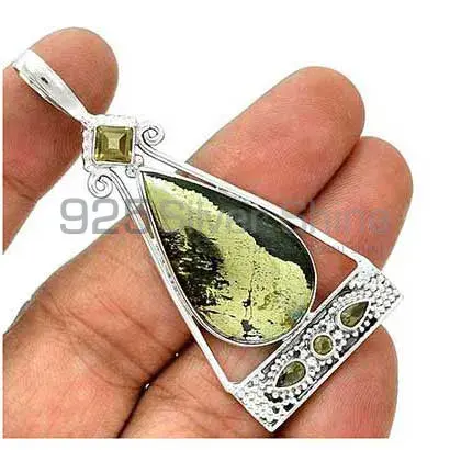 Multi Gemstone Handmade Pendants In 925 Sterling Silver Jewelry 925SP25-3_0