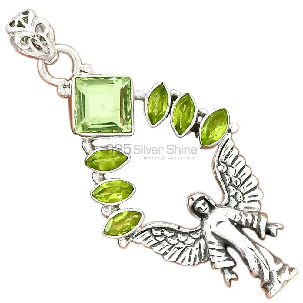 Multi Gemstone Handmade Pendants In 925 Sterling Silver Jewelry 925SP51-8_0