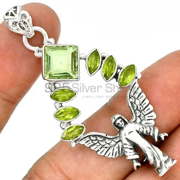 Multi Gemstone Handmade Pendants In 925 Sterling Silver Jewelry 925SP51-8_1