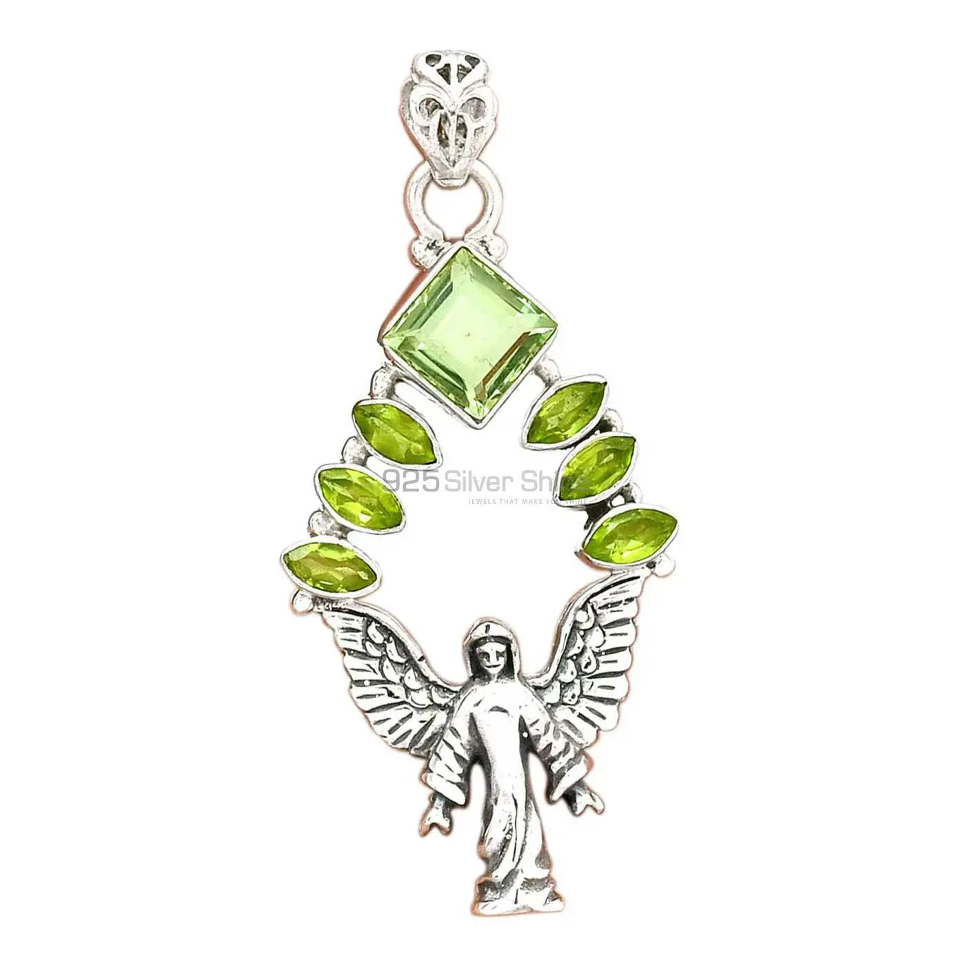 Multi Gemstone Handmade Pendants In 925 Sterling Silver Jewelry 925SP51-8_2