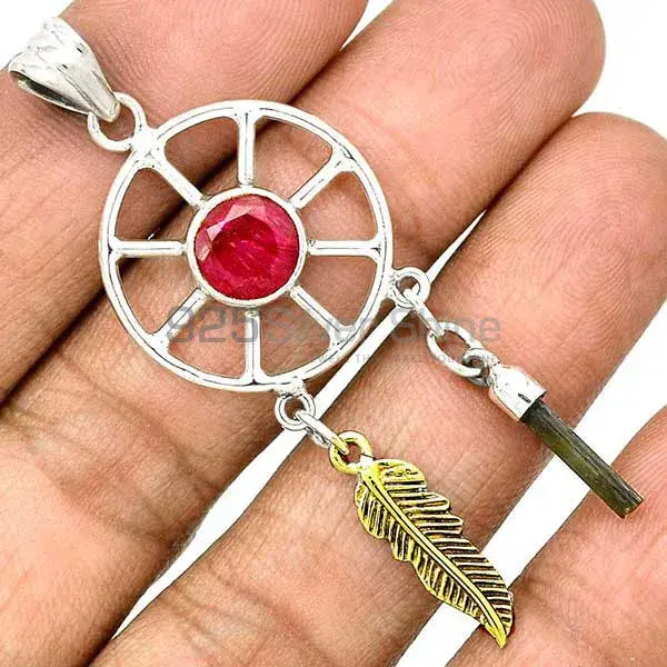 Multi Gemstone Pendants In 925 Solid Silver Jewelry 925SP38-7_1