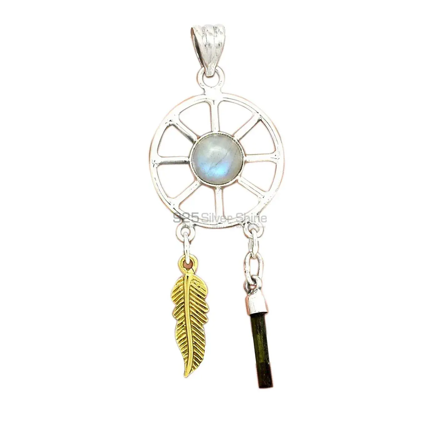 Multi Gemstone Pendants In Fine Sterling Silver Jewelry 925SP38-6_1