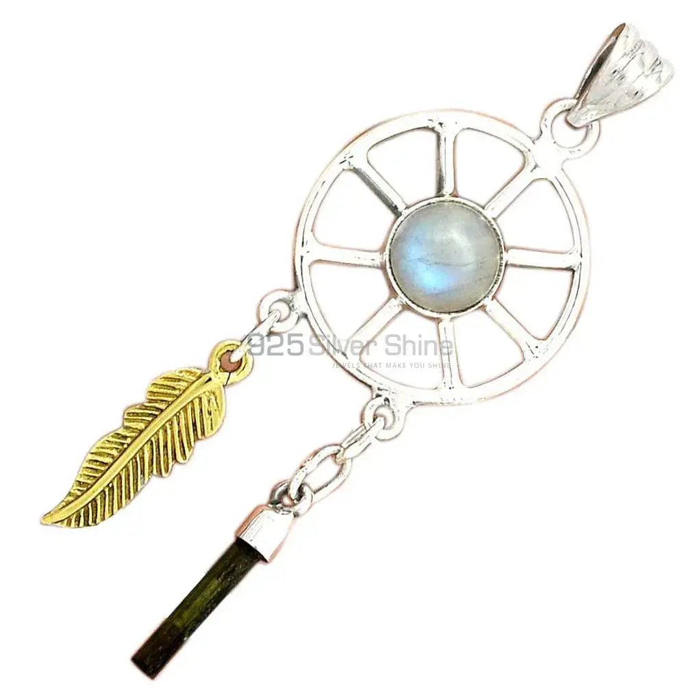 Multi Gemstone Pendants In Fine Sterling Silver Jewelry 925SP38-6_2