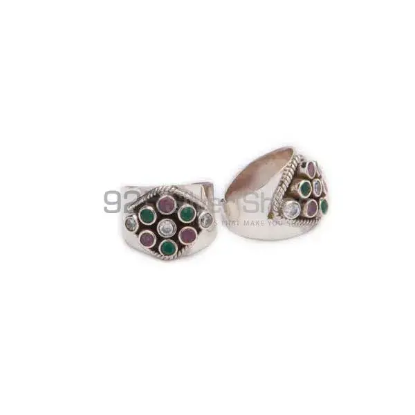 Multi Gemstone Toe Ring In 925 Sterling Silver 925STR66