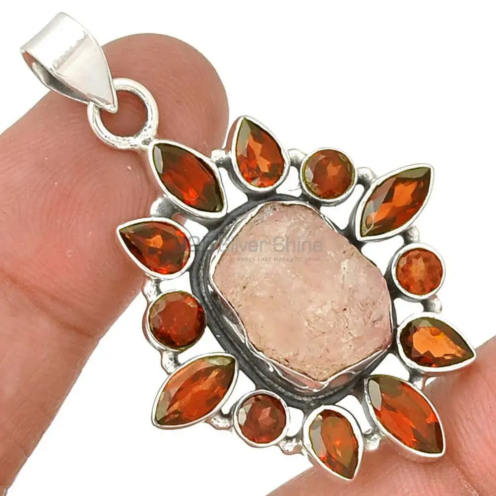 Multi Gemstone Pendants In Solid Sterling Silver Jewelry 925SP078-2_1